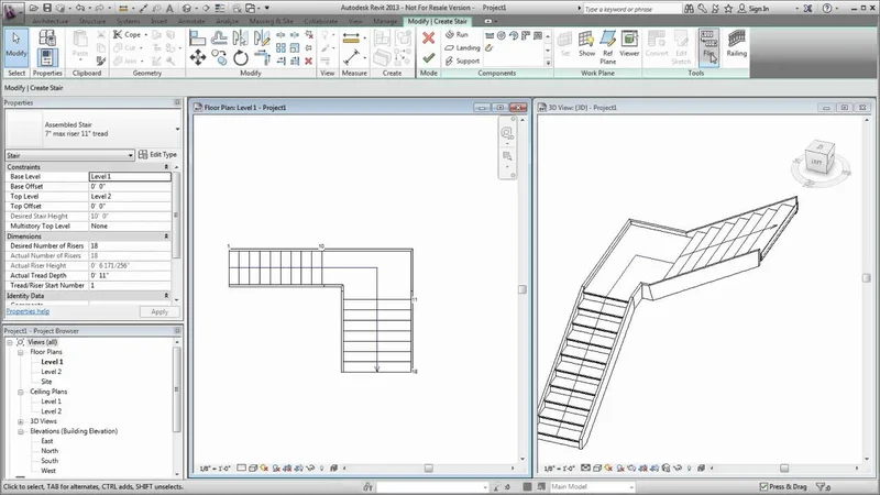 Descubra como fazer escada no Revit