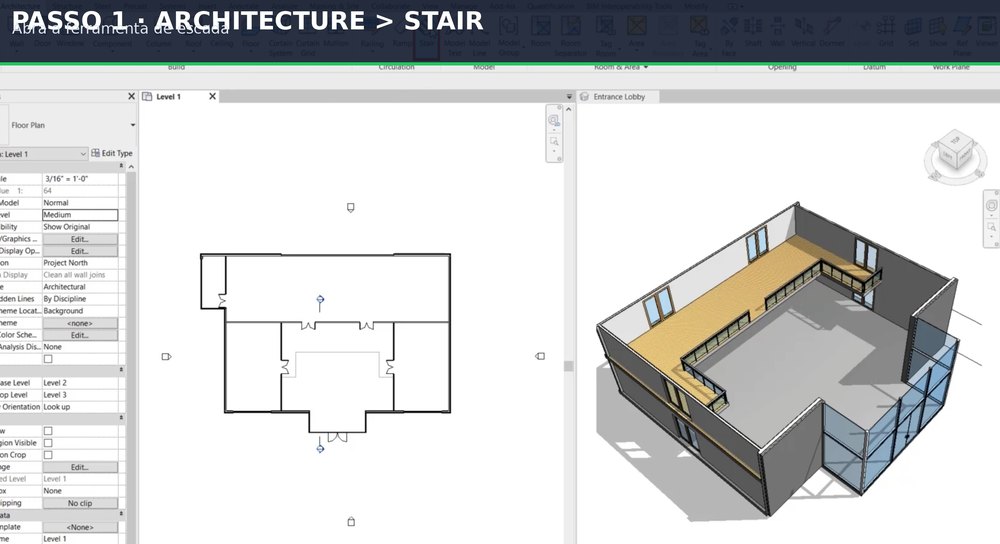 Captura real do software: Abra a ferramenta Stair