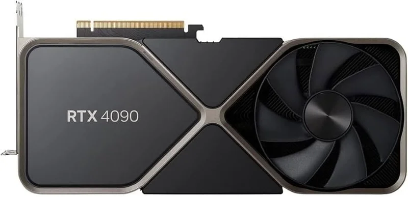 Close-up de uma placa de vídeo de última geração, destacando sua importância para o Lumion.